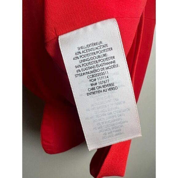 Alice + Olivia Lennon Red Sleeveless Front Zipper Dress Sz. 6 - Picture 6 of 8